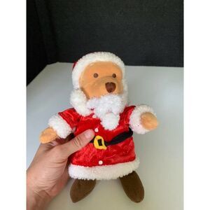 Disney Store Winnie the Pooh plush santa bear elf christmas.  Good